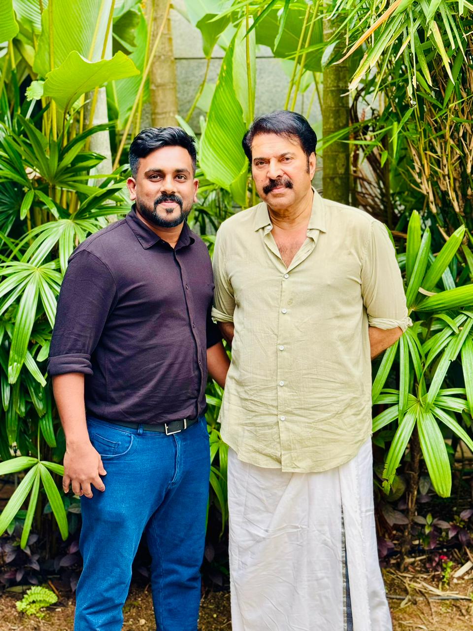 Razik Sha with renowned actor Mammootty